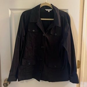 Croft & Barrow black cotton jacket. Womens large